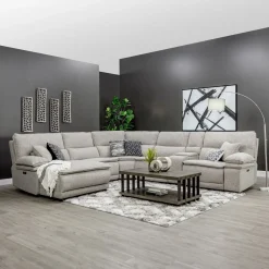 Best Goliath 6pc Power Chaise Sectional Living Room Sets|Sectionals