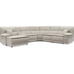Best Goliath 6pc Power Chaise Sectional Living Room Sets|Sectionals