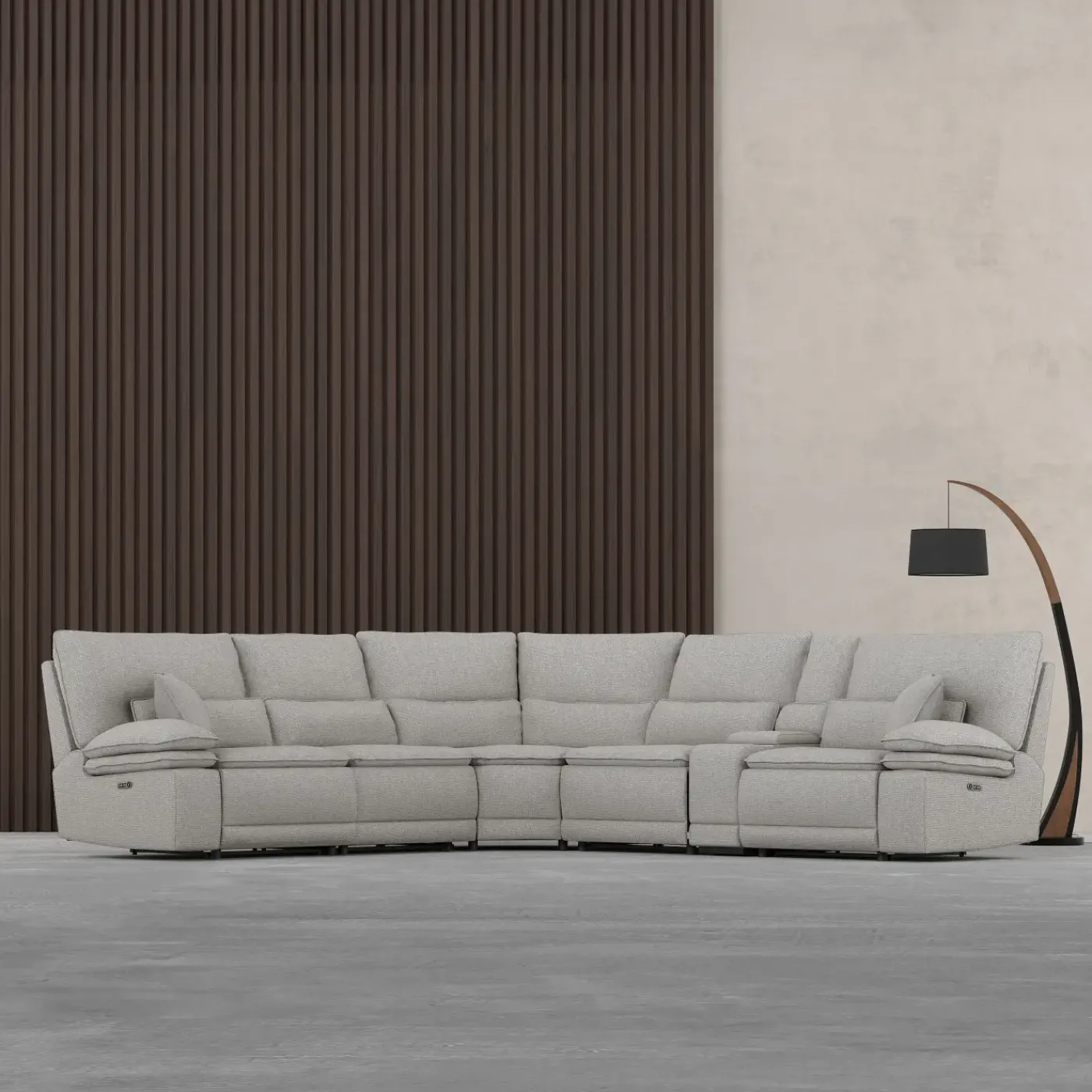 Sale Goliath 6pc Sectional with Console Living Room Sets|Sectionals