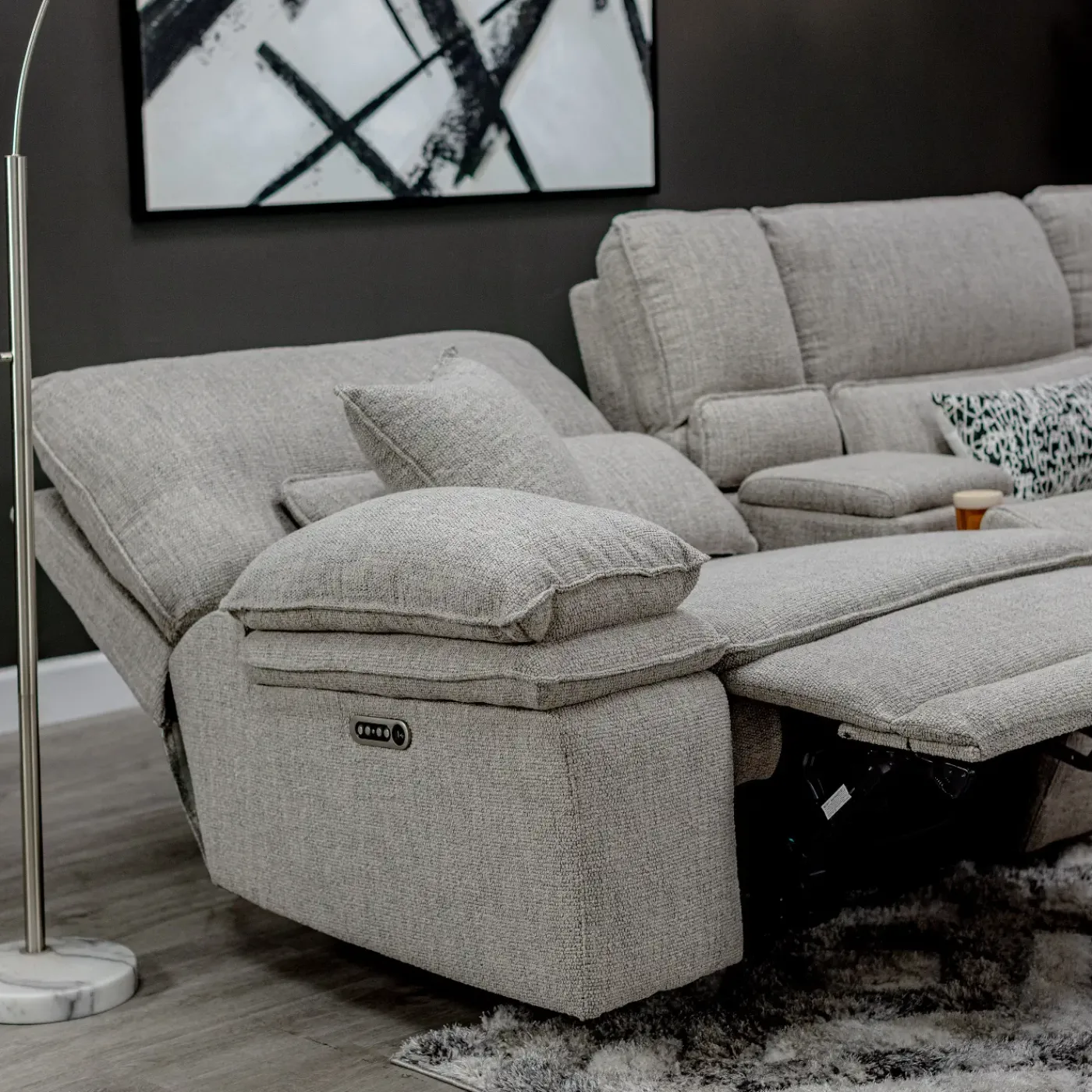 Sale Goliath 6pc Sectional with Console Living Room Sets|Sectionals
