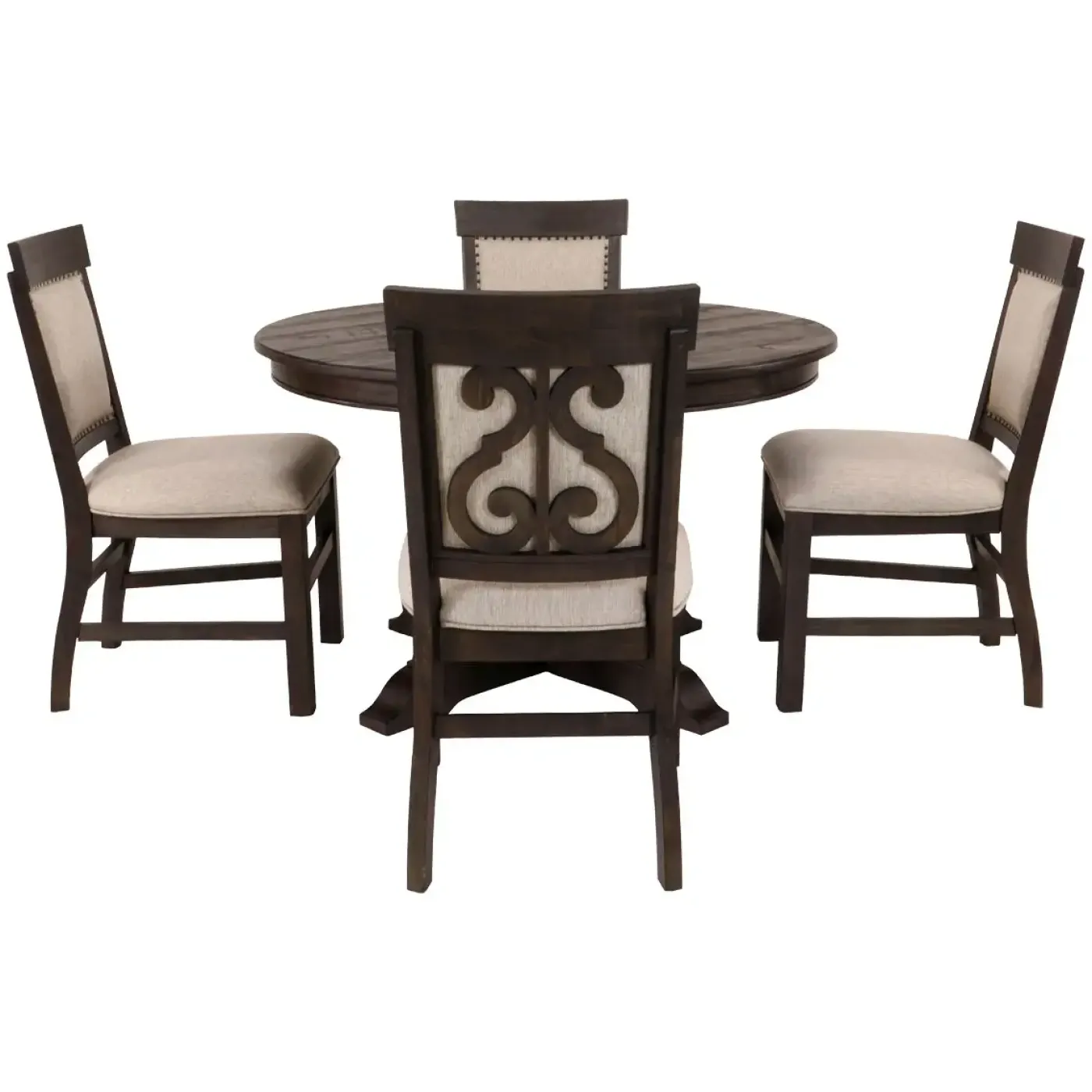 Best Hacienda 5pc Dining Set: 48" Round Table & 4 Side Chairs Dining Room Sets