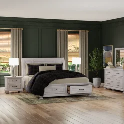Hanover King Bed, Dresser, Mirror & Nightstand Bedroom|All Outlet & Clearance Items