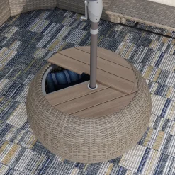 Clearance Hayward Cocktail Table with Umbrella Holder Outdoor Seating|Outdoor Accent Tables & Decor