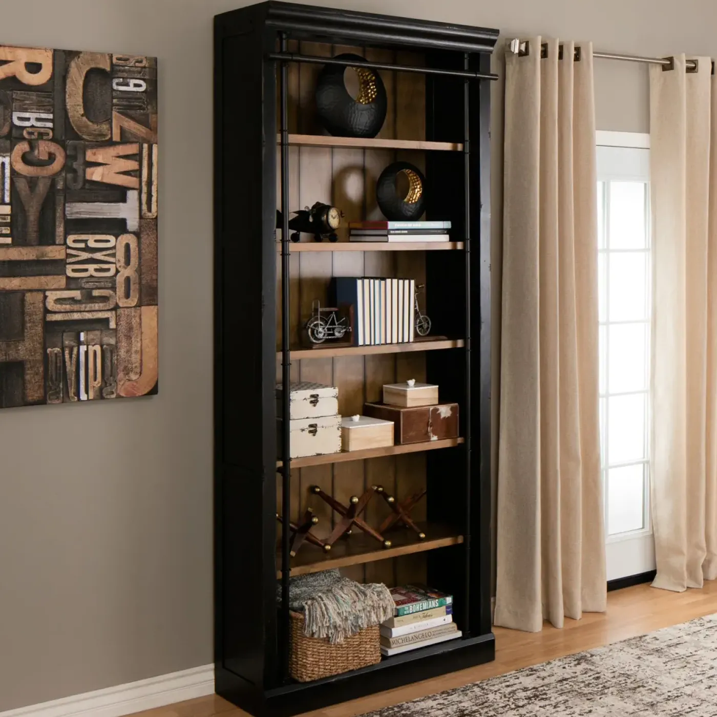 Outlet Heritage Bookcase with Ladder Bookcases & File Cabinets