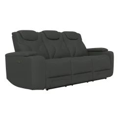 Clearance Jet Charcoal Leather Motion Sofa & Loveseat Set Living Room Sets|Reclining Furniture