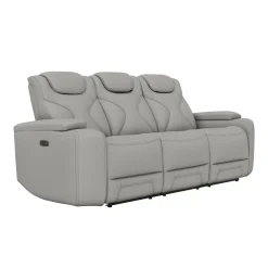 New Jet Zero G Power Sofa with Power Headrest & Dropdown Table Reclining Furniture|Leather Sofas