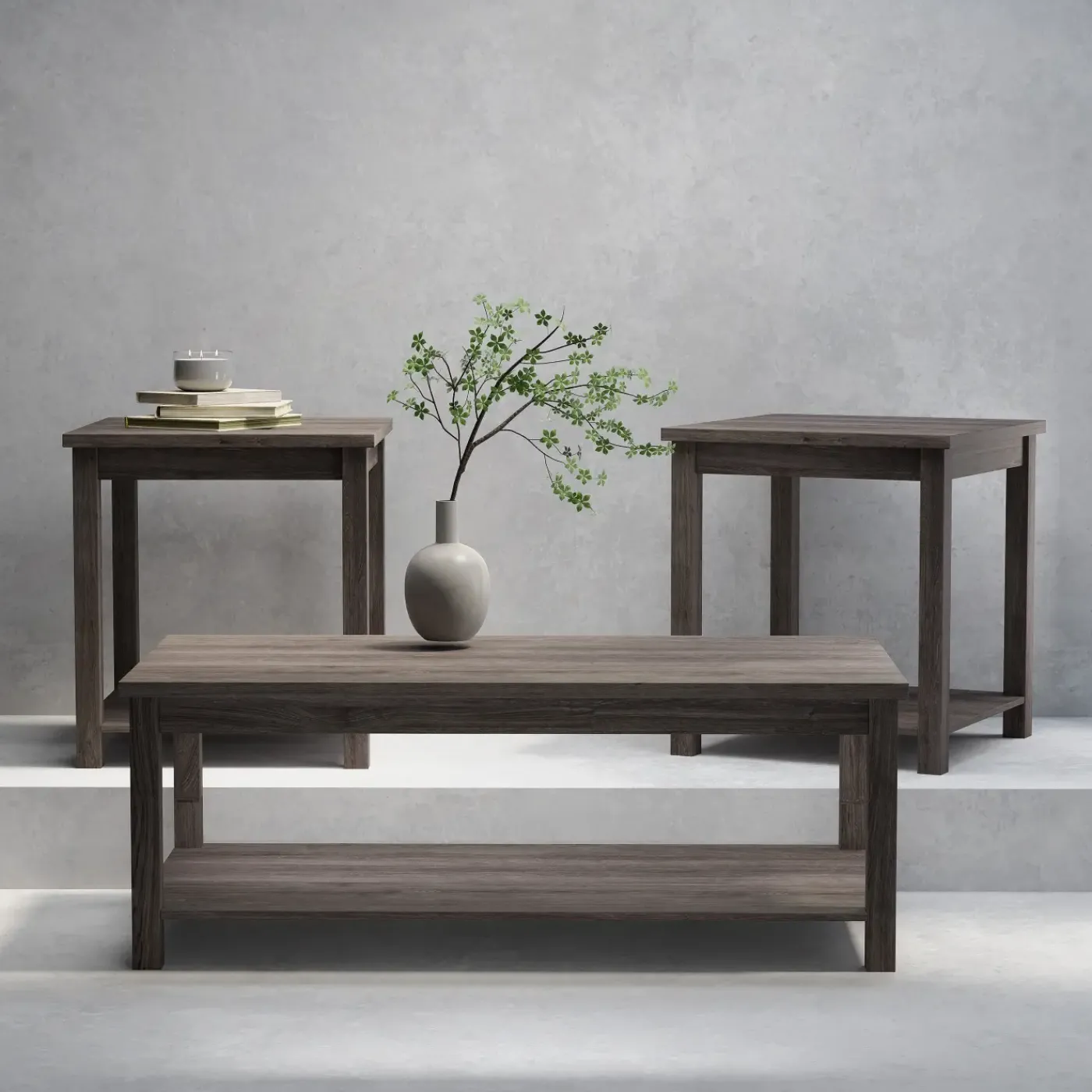 Discount Kelcey 3 Pack Occasional Tables Living Room|Coffee & Cocktail Tables