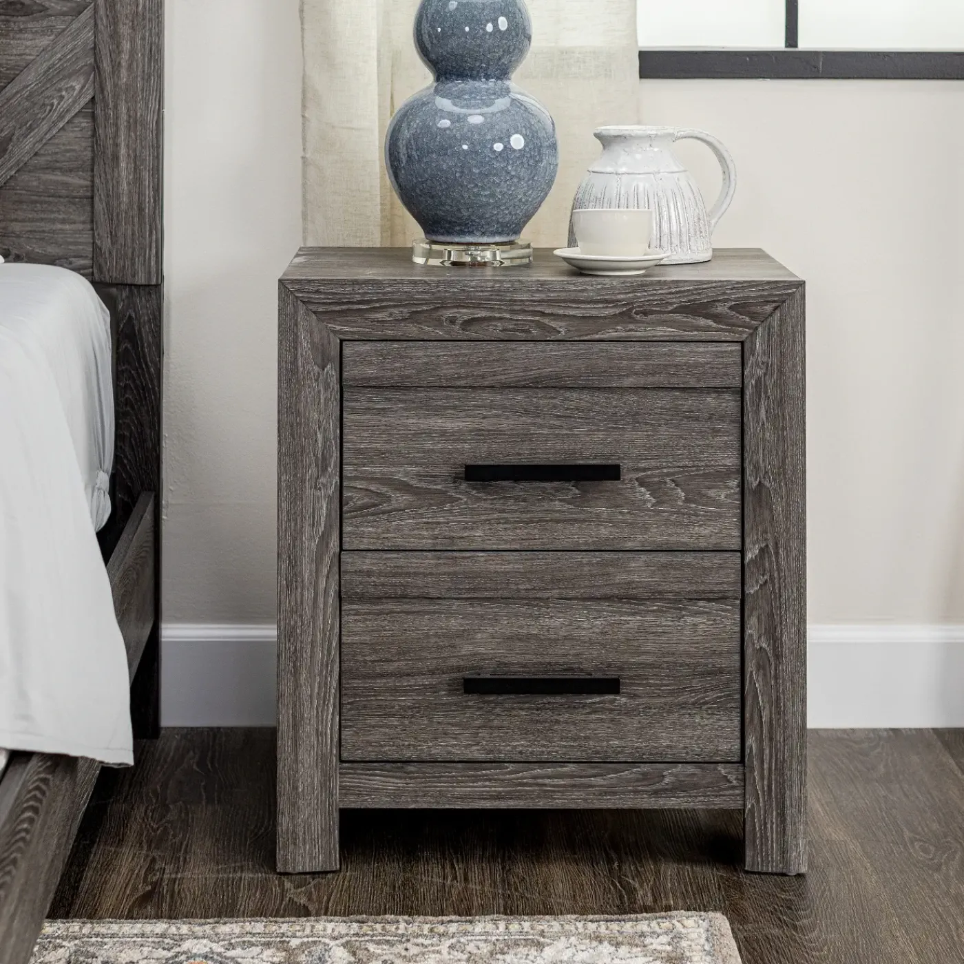 Clearance Kelcey Two Drawer Nightstand Bedroom|Kids Nightstands