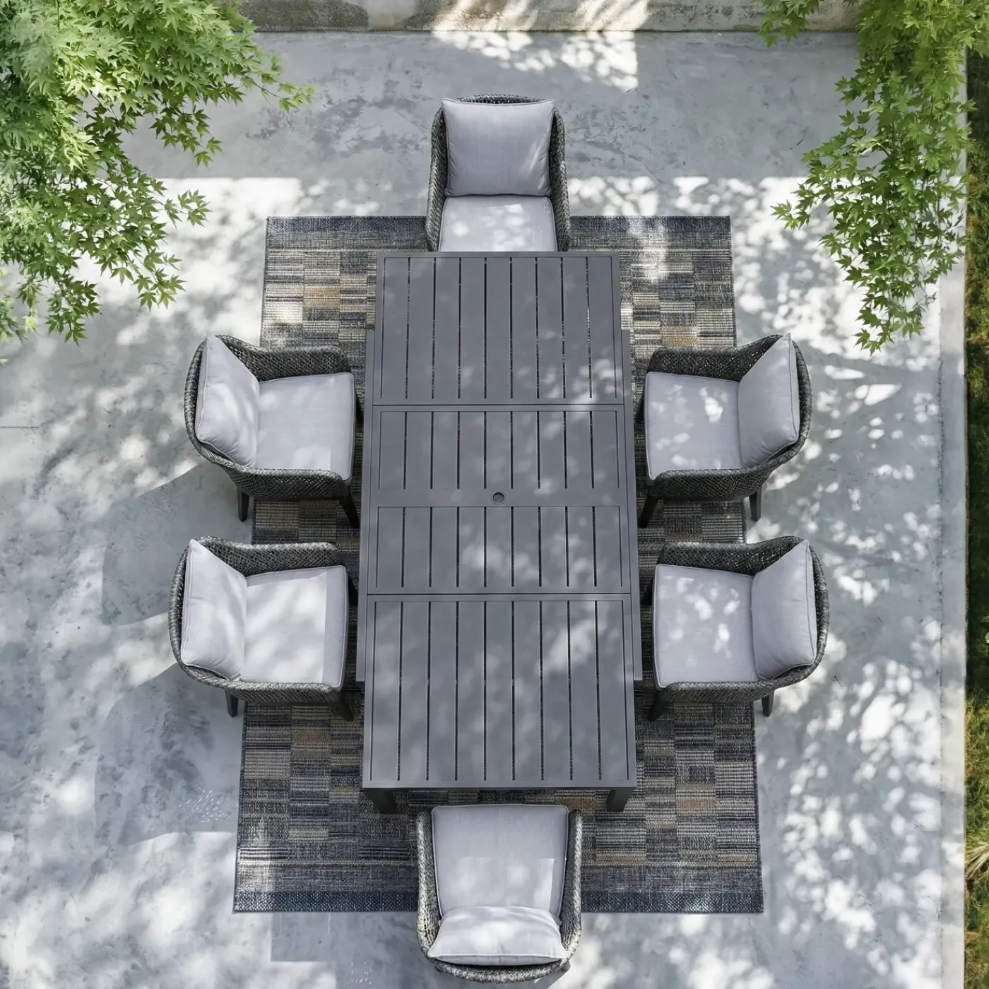 Hot Laguna 7pc Dining Set: Table & 6 Woven Arm Chairs Outdoor Dining|Outdoor Furniture Sets