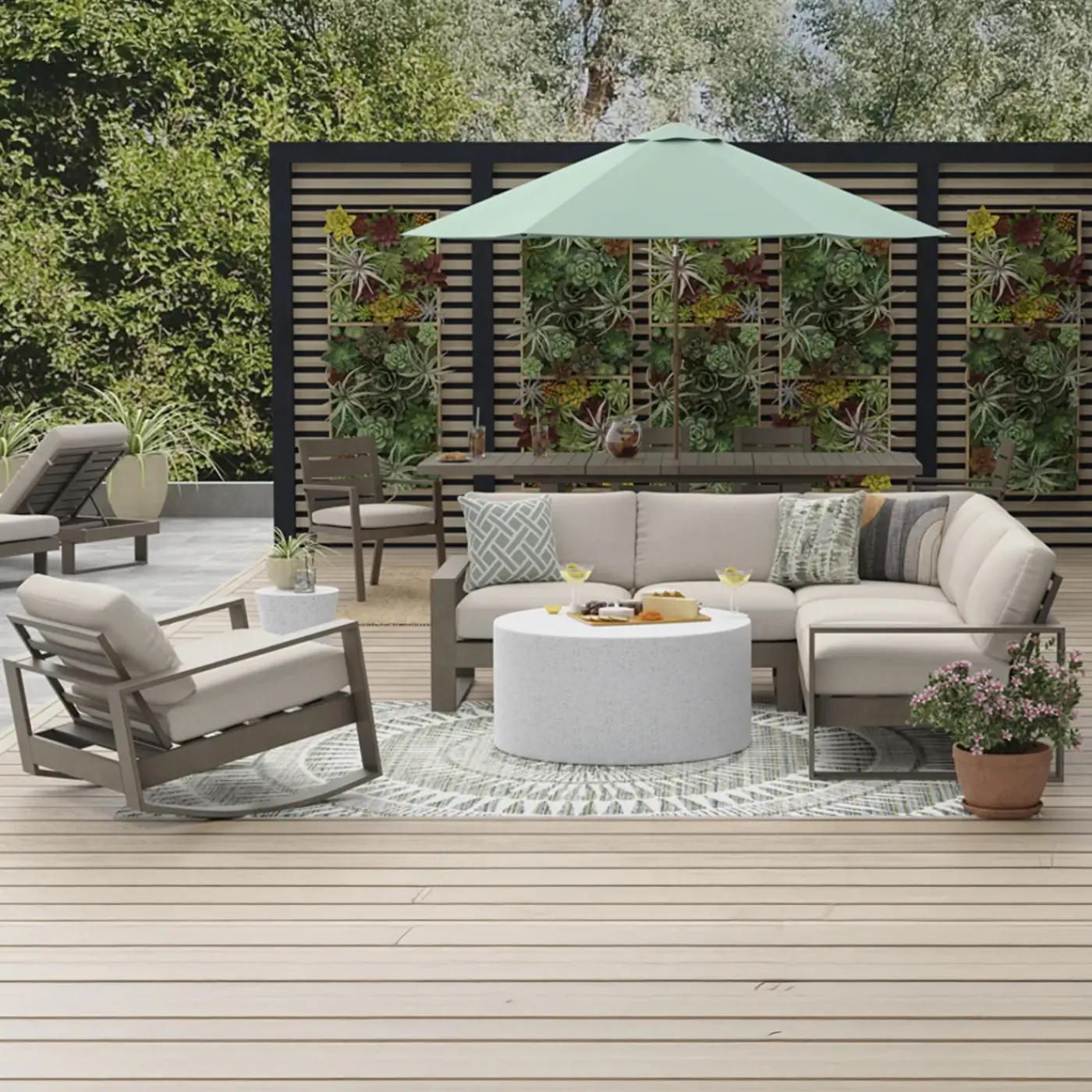 New Lahaina 3pc Sectional: LAF Loveseat, RAF Loveseat & Corner Outdoor Seating|Outdoor Furniture Sets