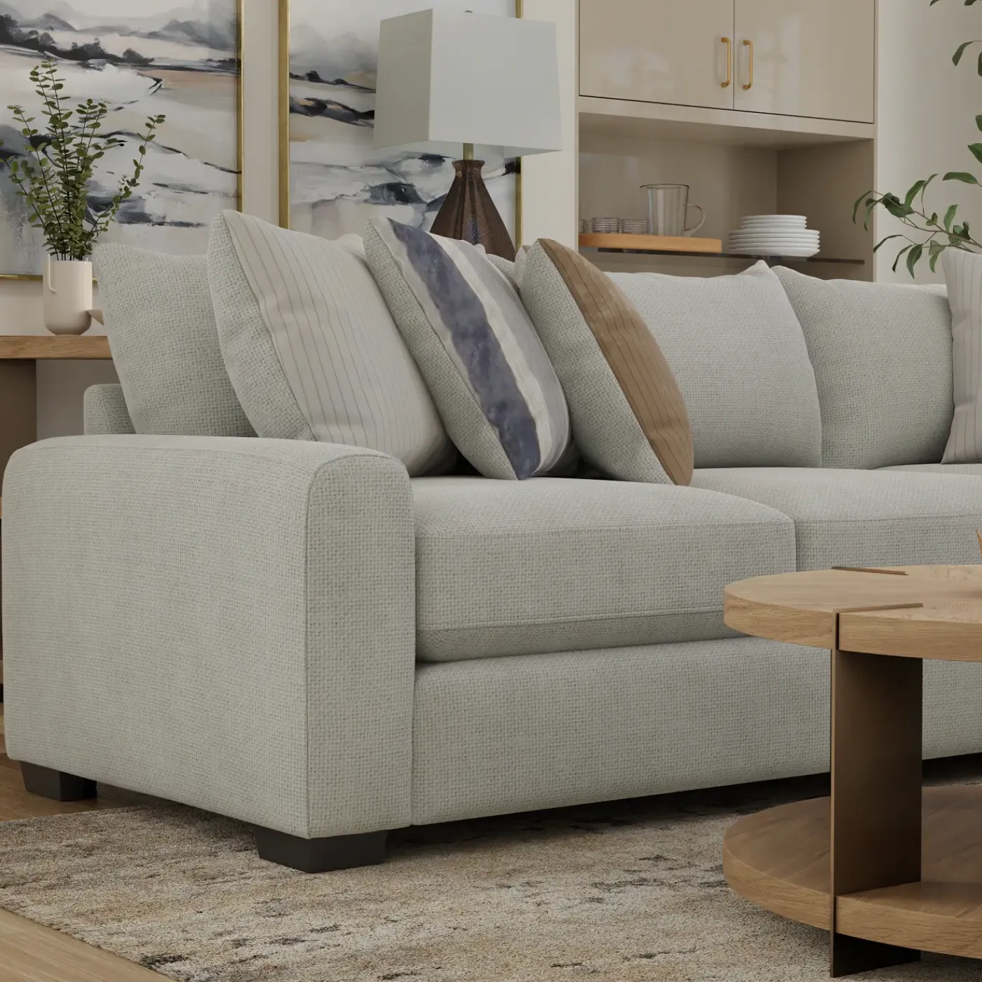 Clearance Landon Sectional with Chaise Living Room Sets|Sectionals