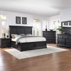 Sale Legion Ebony Storage Bedroom Set Bedroom Sets