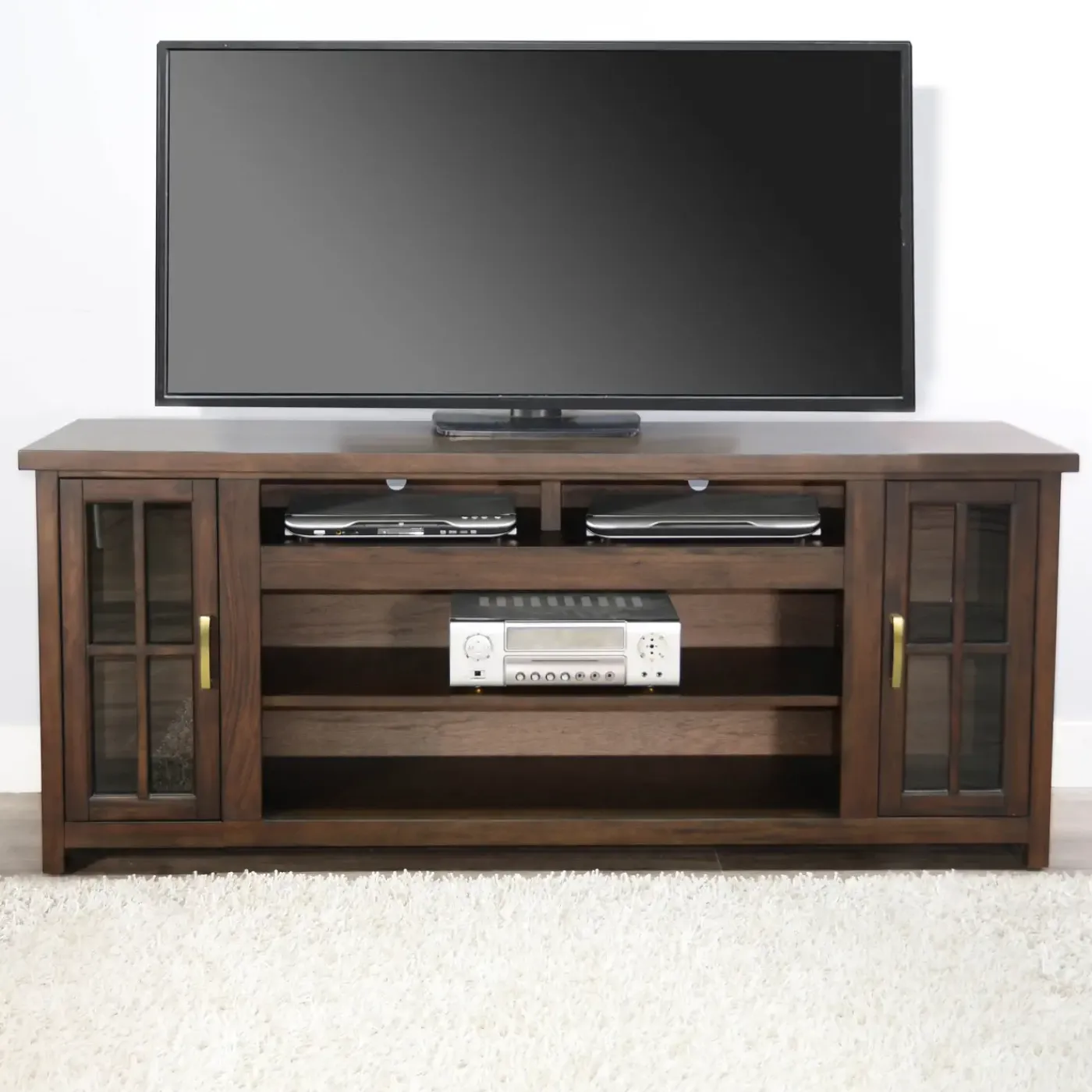 New Levi Media Console & Log Fire Insert Electric Fireplaces