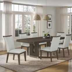 Discount Lumen Extendable Pedestal Dining Table & 6 Side Chairs Dining Room Sets|All Outlet & Clearance Items