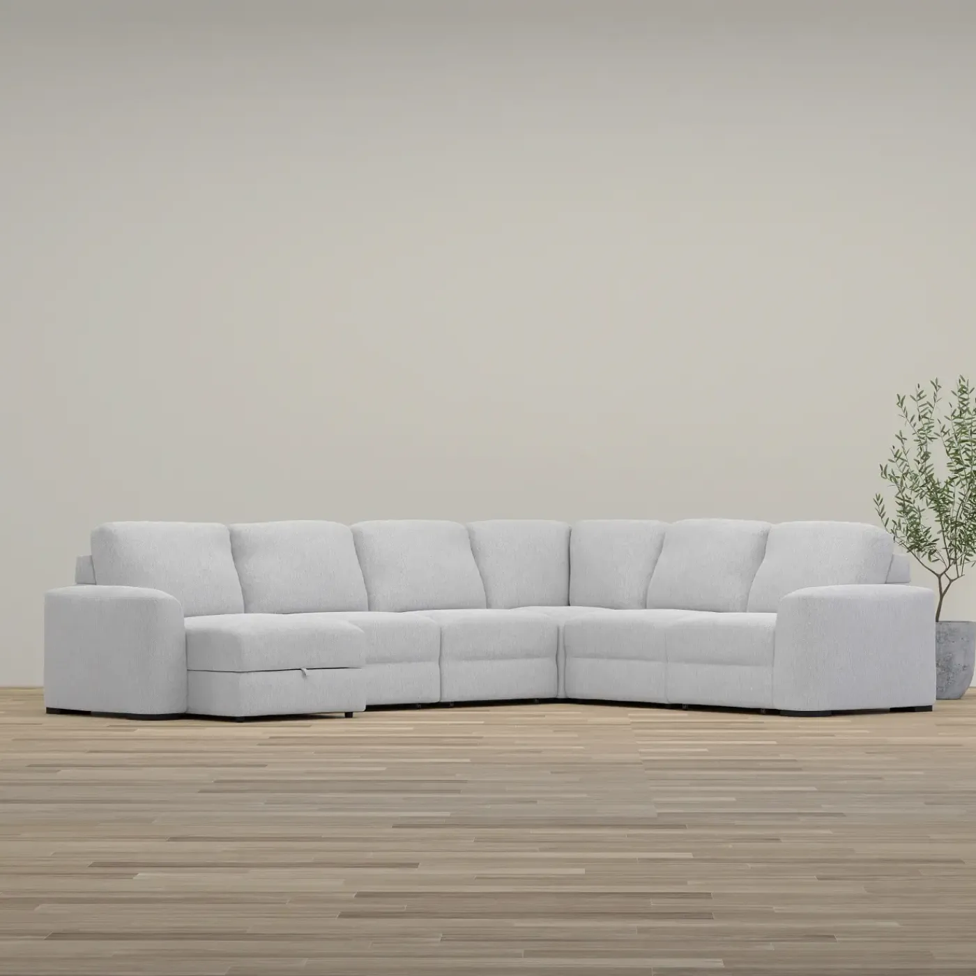 Discount Luna 6pc Sectional with LAF Chaise Living Room Sets|Sectionals