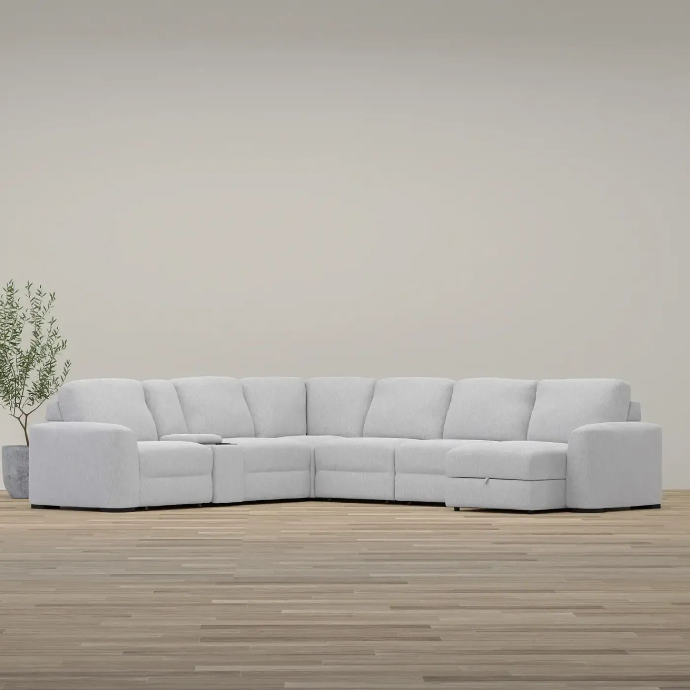 Luna 7pc Sectional with RAF Chaise Living Room Sets|Sectionals
