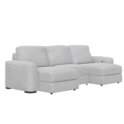 Best Luna 3pc Slide Double Chaise Living Room Sets|Sectionals