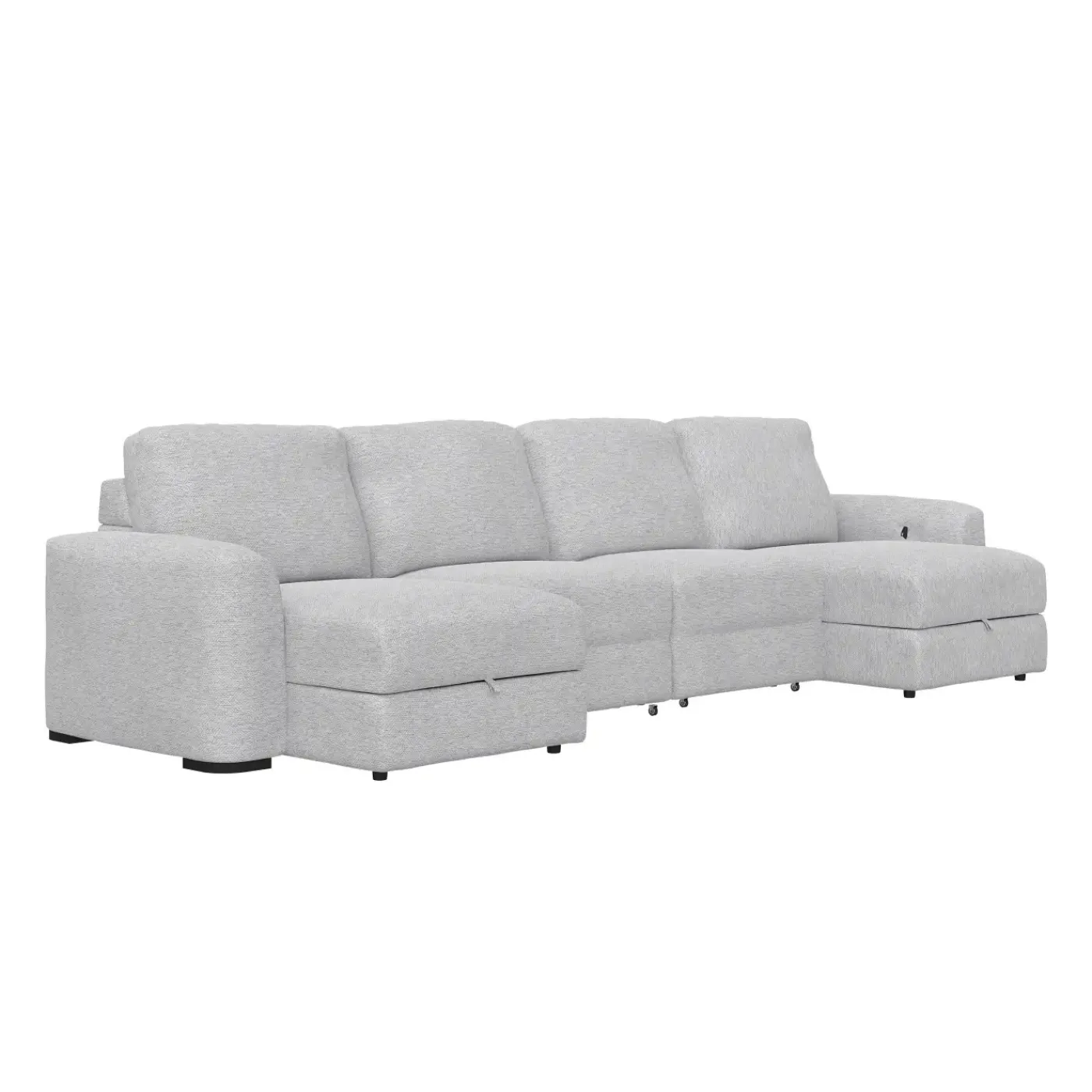 Discount Luna 4pc Slide Double Chaise Living Room Sets|Sectionals
