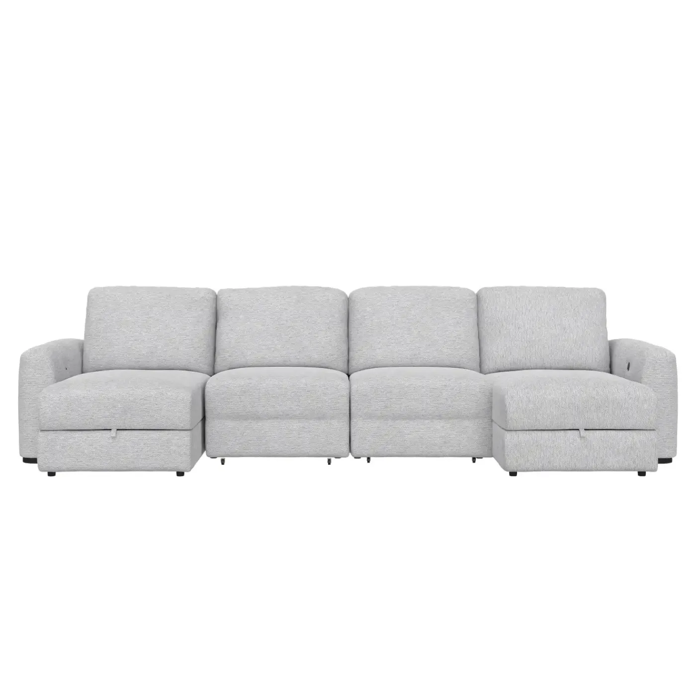 Discount Luna 4pc Slide Double Chaise Living Room Sets|Sectionals