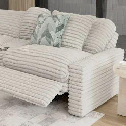 Discount Lush 6pc Left Chaise Power Sectional Living Room Sets|Sectionals