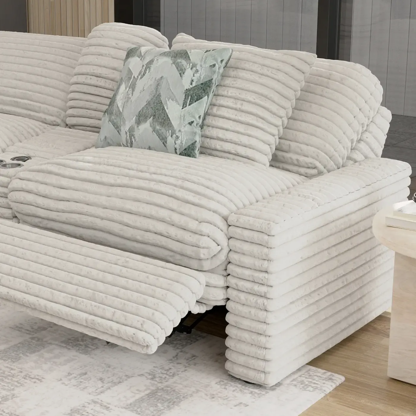 Discount Lush 6pc Left Chaise Power Sectional Living Room Sets|Sectionals