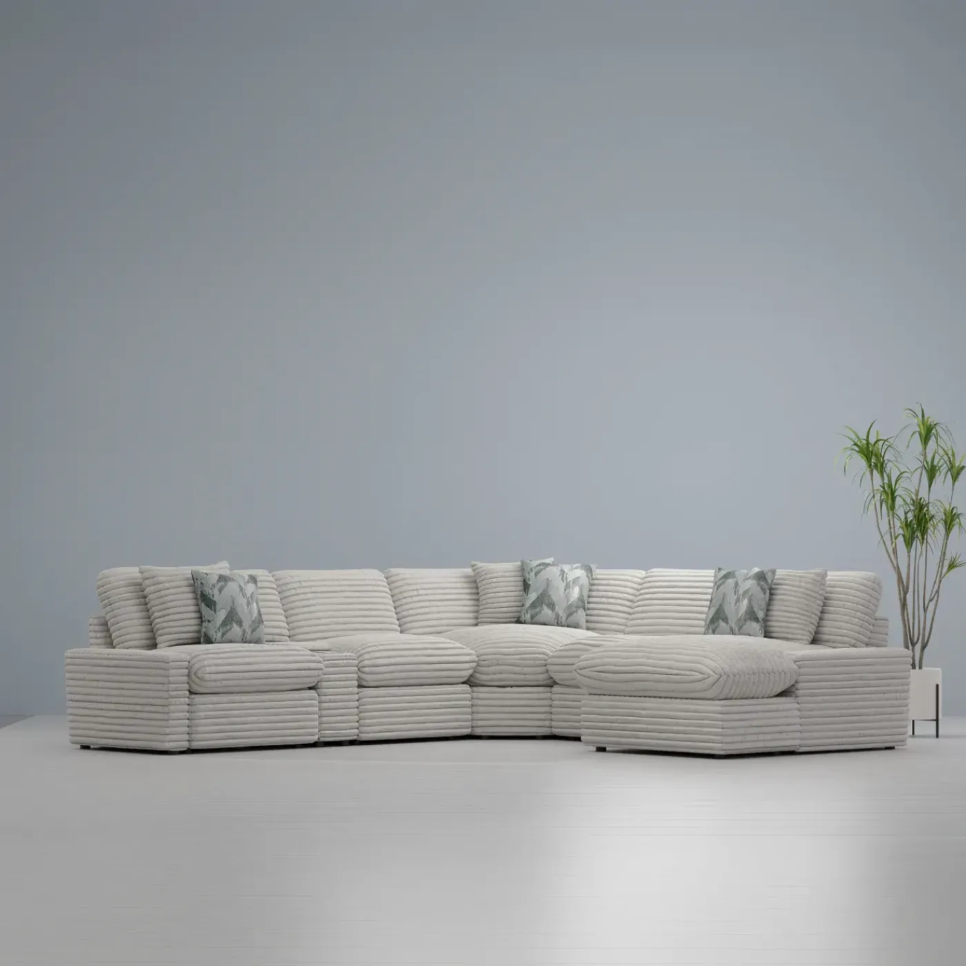 New Lush 6pc Right Chaise Power Sectional Living Room Sets|Sectionals
