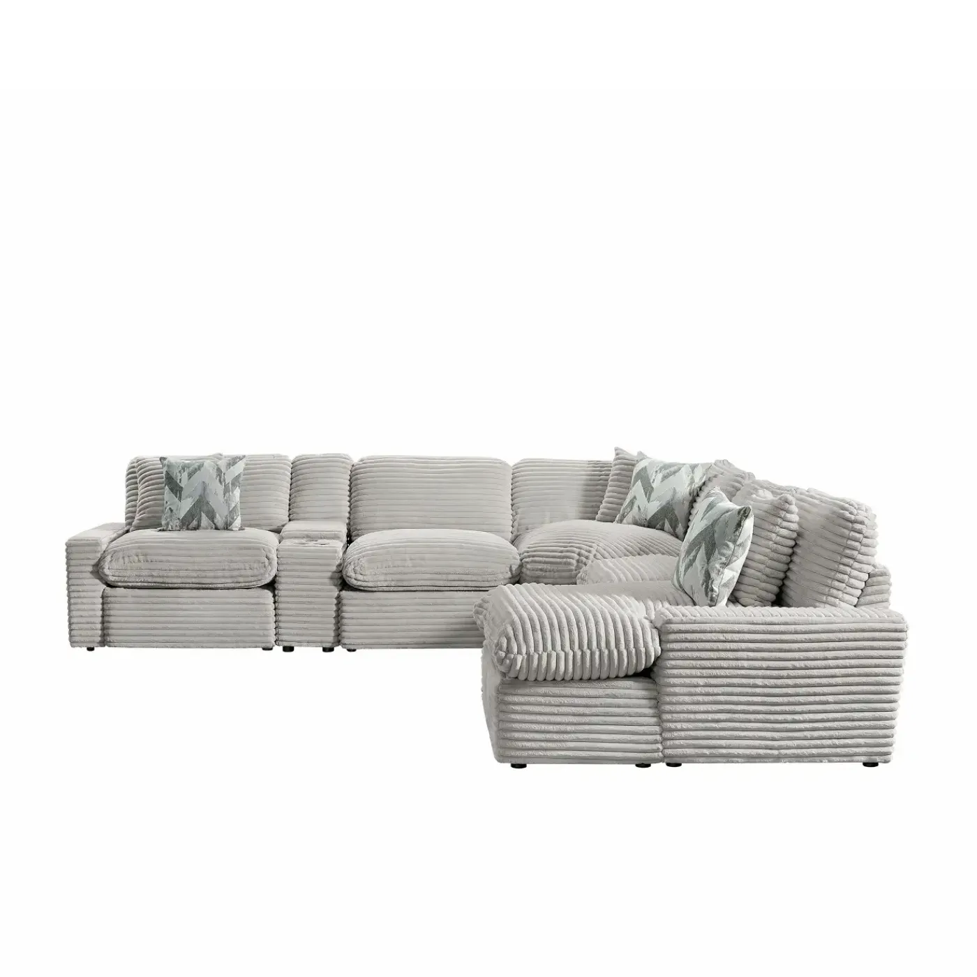 New Lush 6pc Right Chaise Power Sectional Living Room Sets|Sectionals
