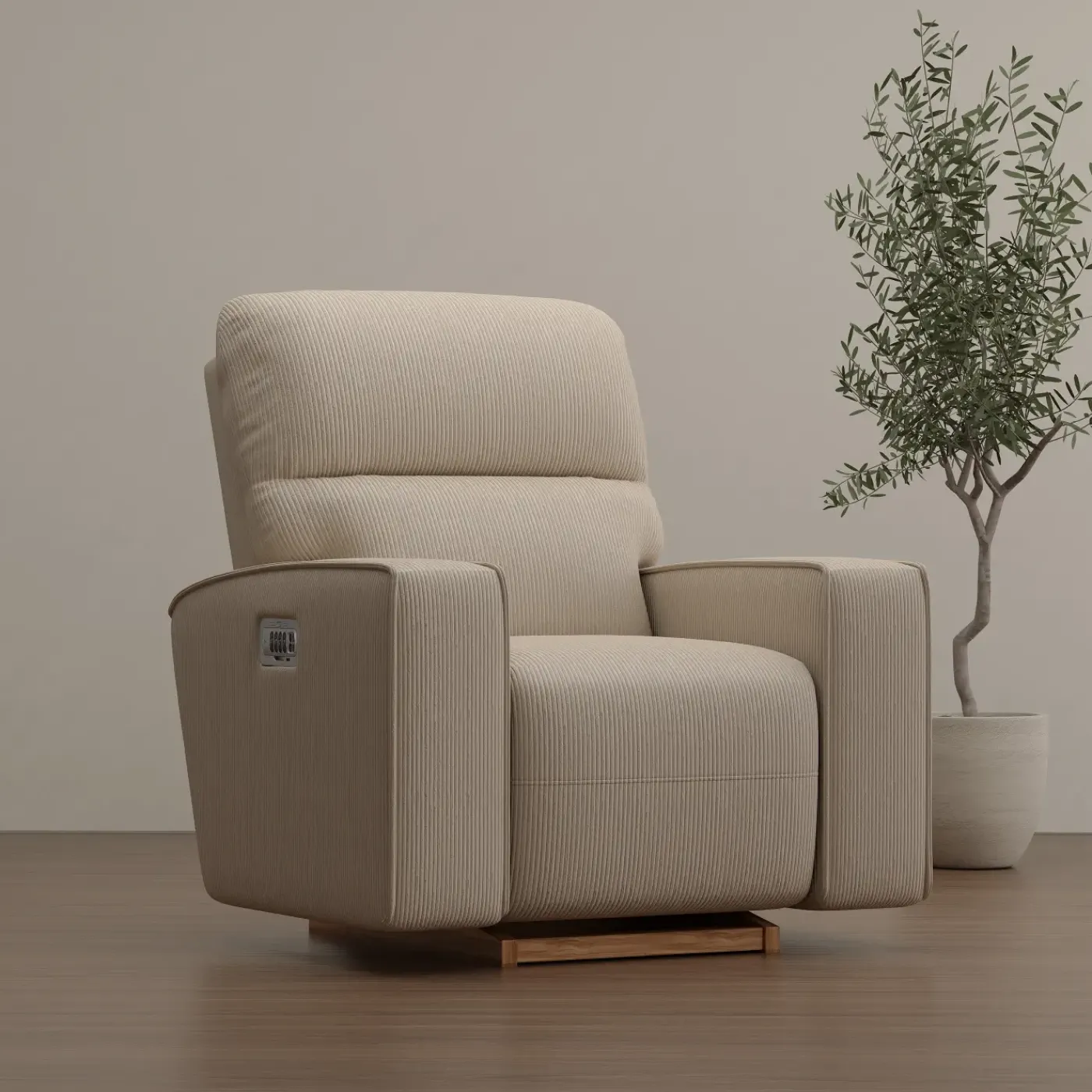 Clearance Maddox Power Rocker Recliner with Lumbar Chairs|Recliners