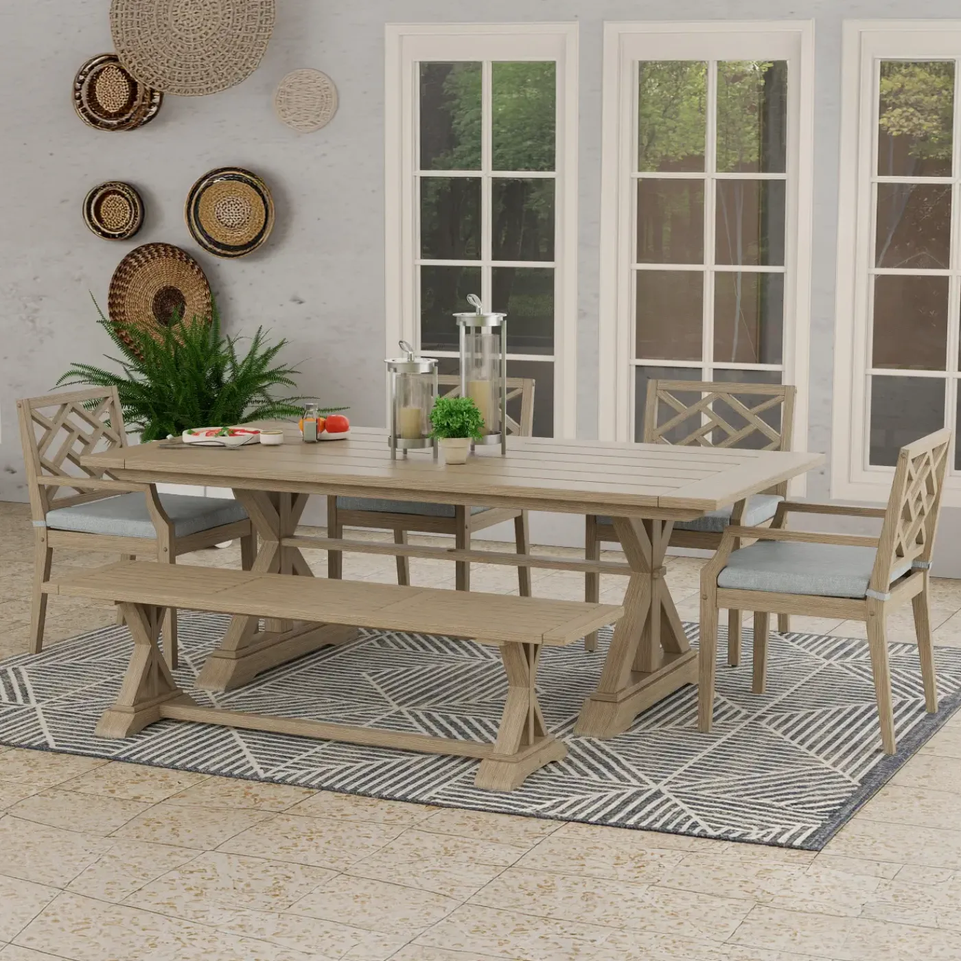 Maldives Outdoor Rectangular Dining Set Outdoor Dining