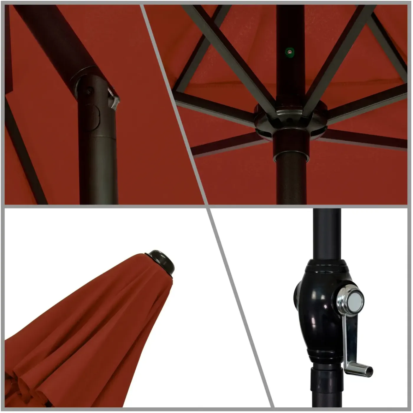 Discount Market 9' Round Push-Tilt Umbrella Outdoor Umbrellas