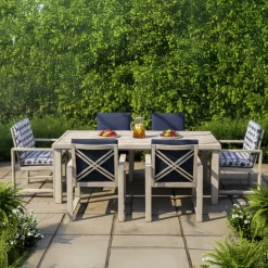 Hot Melbourne Outdoor Dining Set-New! Outdoor 7pc Dining Set: Rectangle Table, 2 Arm Chairs & 6 Side Chairs Outdoor Dining|Outdoor Furniture Sets