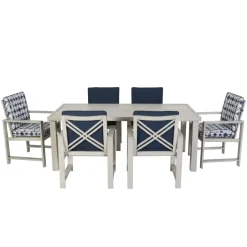 Hot Melbourne Outdoor Dining Set-New! Outdoor 7pc Dining Set: Rectangle Table, 2 Arm Chairs & 6 Side Chairs Outdoor Dining|Outdoor Furniture Sets