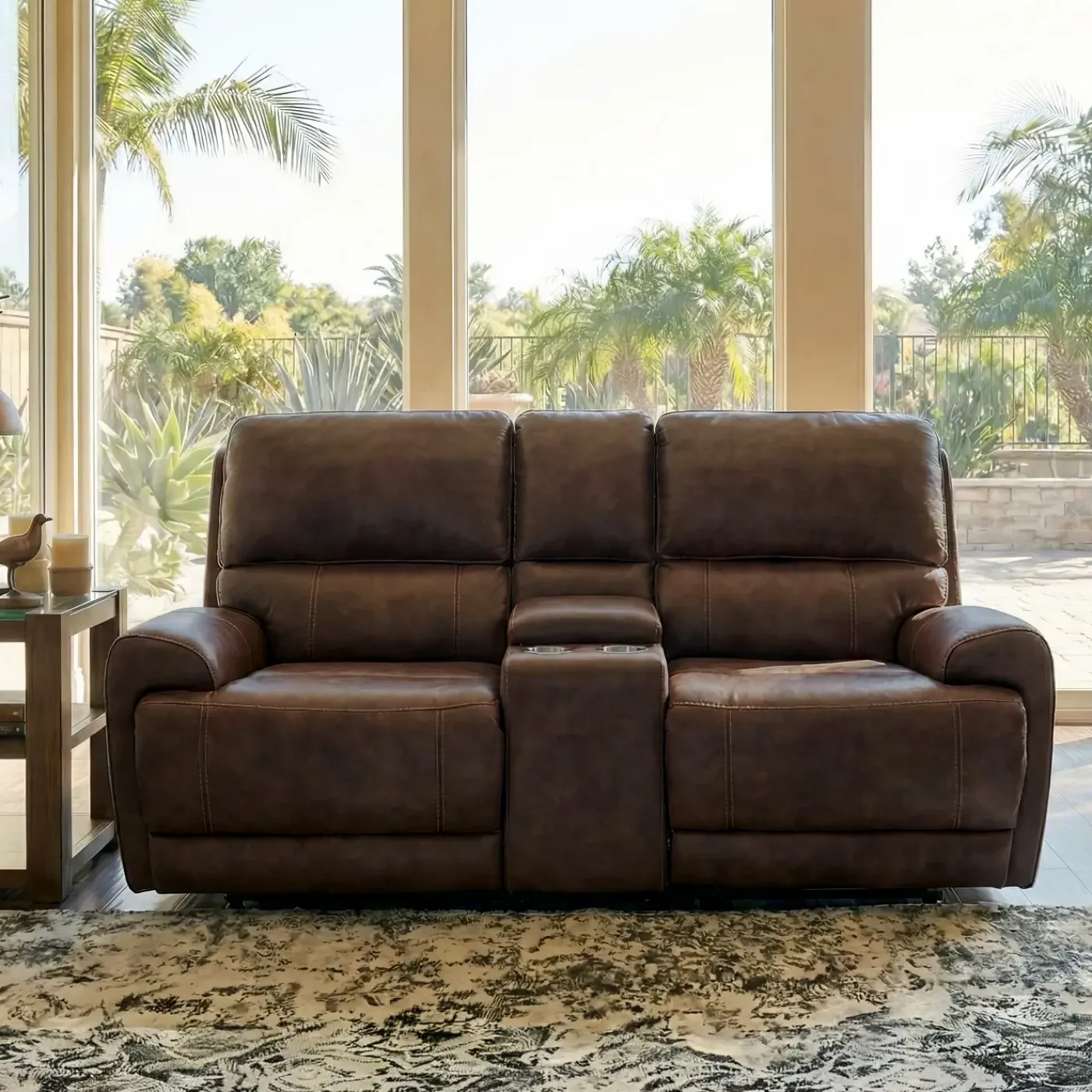 Outlet Memphis Power Loveseat with Console Loveseats