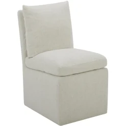Outlet Mila Castered Side Chair With Crypton Performance Fabric All Premier Items|Dining Chairs