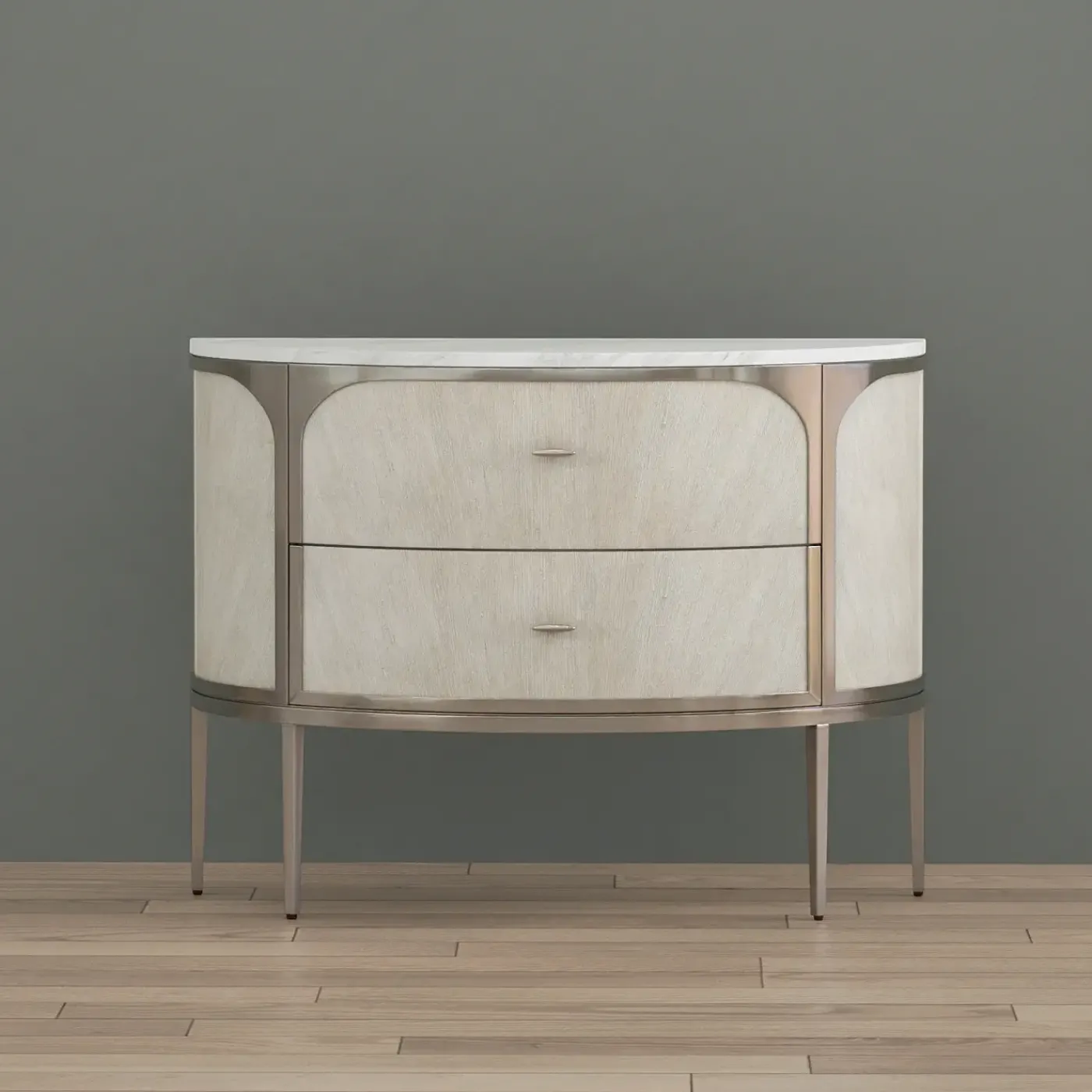 Online Modern Mood Two Drawer Demilune Nightstand All Premier Items|Bedroom
