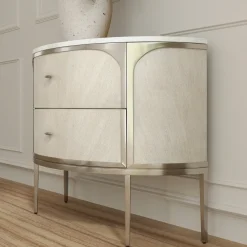 Online Modern Mood Two Drawer Demilune Nightstand All Premier Items|Bedroom