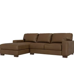 Best Monarch 2pc Leather Sofa Chaise with Left Chaise Sectionals