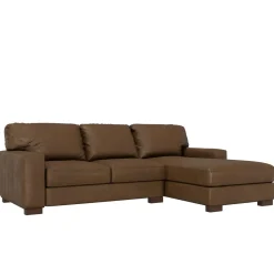 Clearance Monarch 2pc Leather Sofa with Right Chaise Sectionals