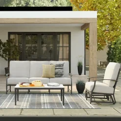 Best Monterey 2pc Set: Outdoor Sofa & Glider Chair Outdoor Seating|Outdoor Furniture Sets