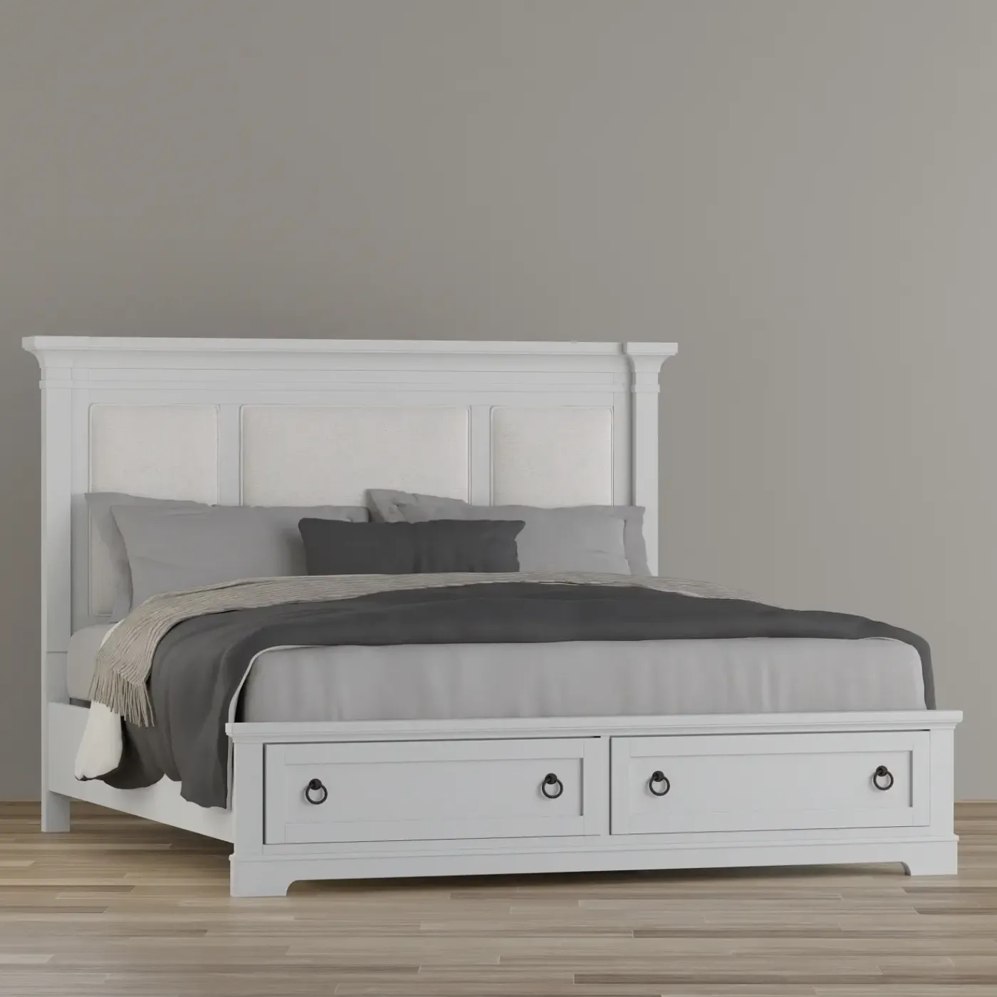 Outlet Newport King Upholstered Storage Bed King Beds