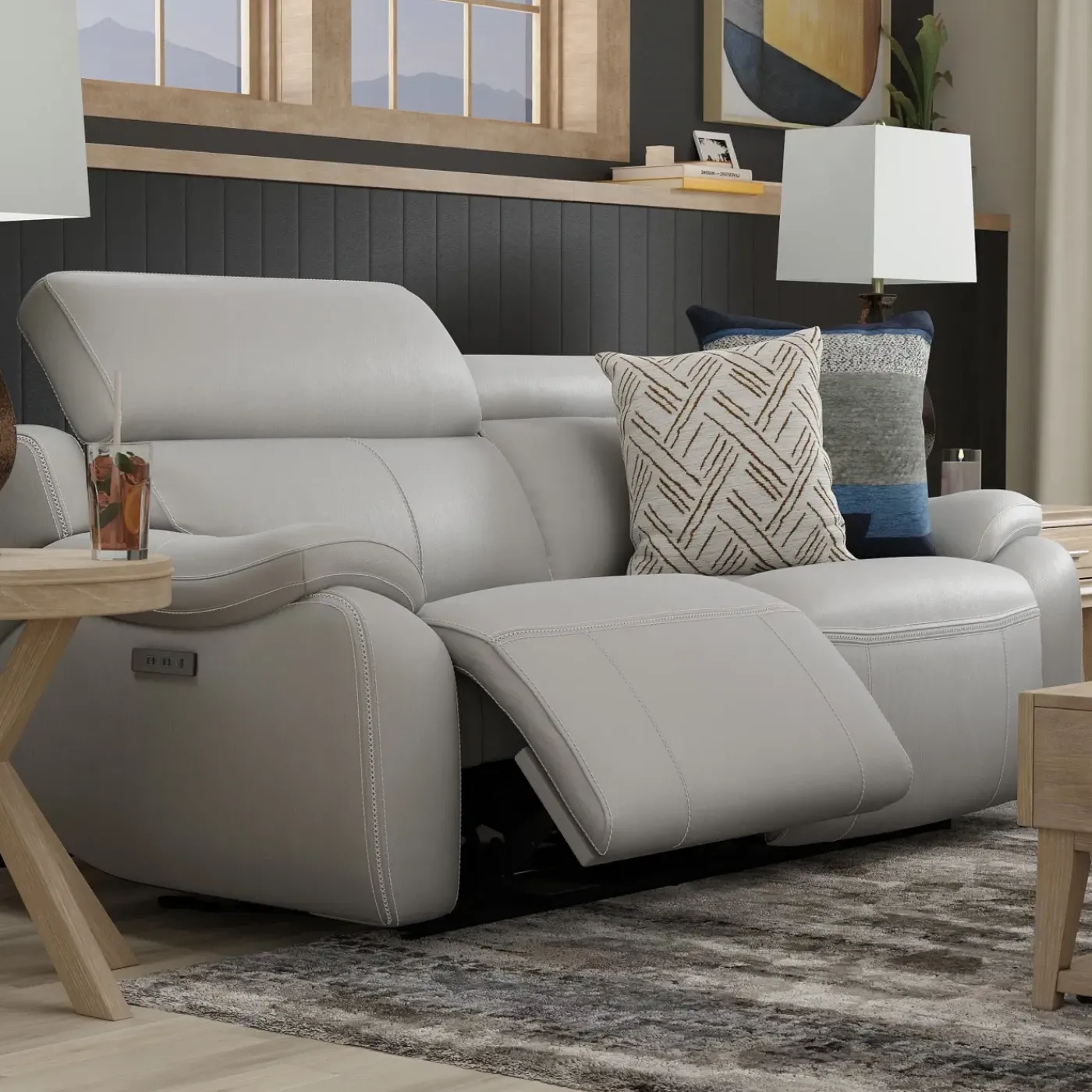Outlet Nixon Leather Living Room Set Living Room Sets|Reclining Furniture