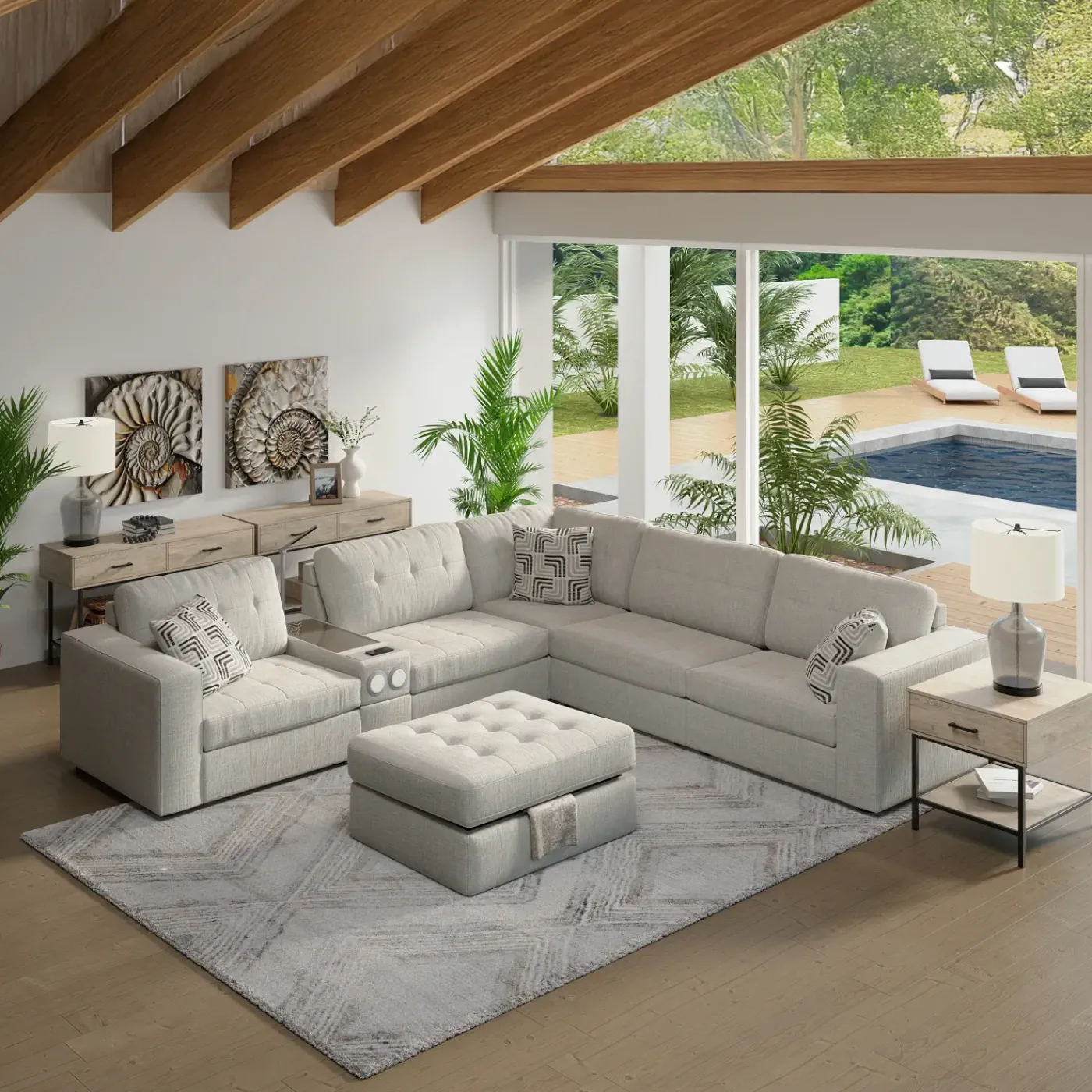 Clearance Options One 6pc Sectional Living Room Sets|Sectionals