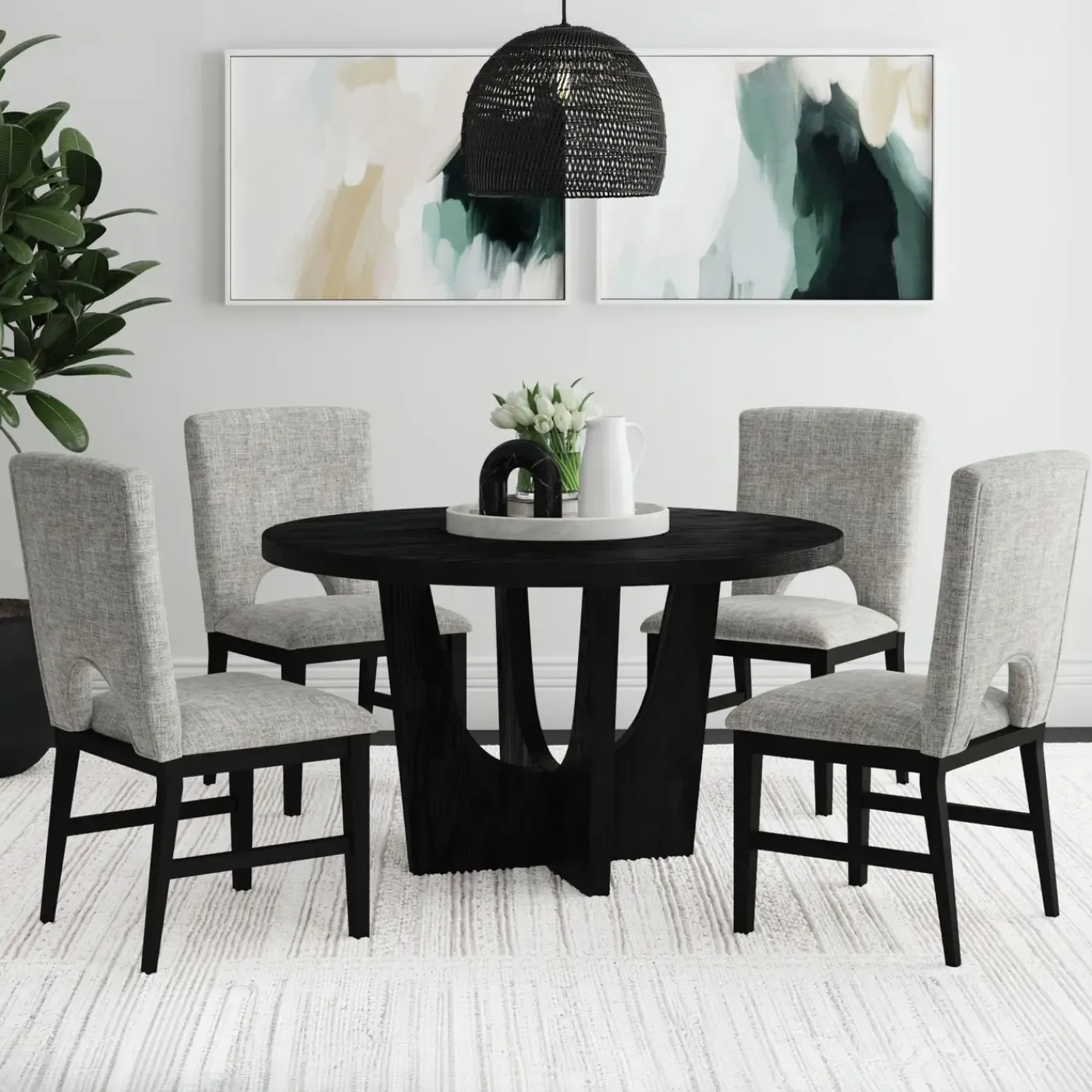 Best Orwell Round Wood Dining Set-New! Dining Room Sets