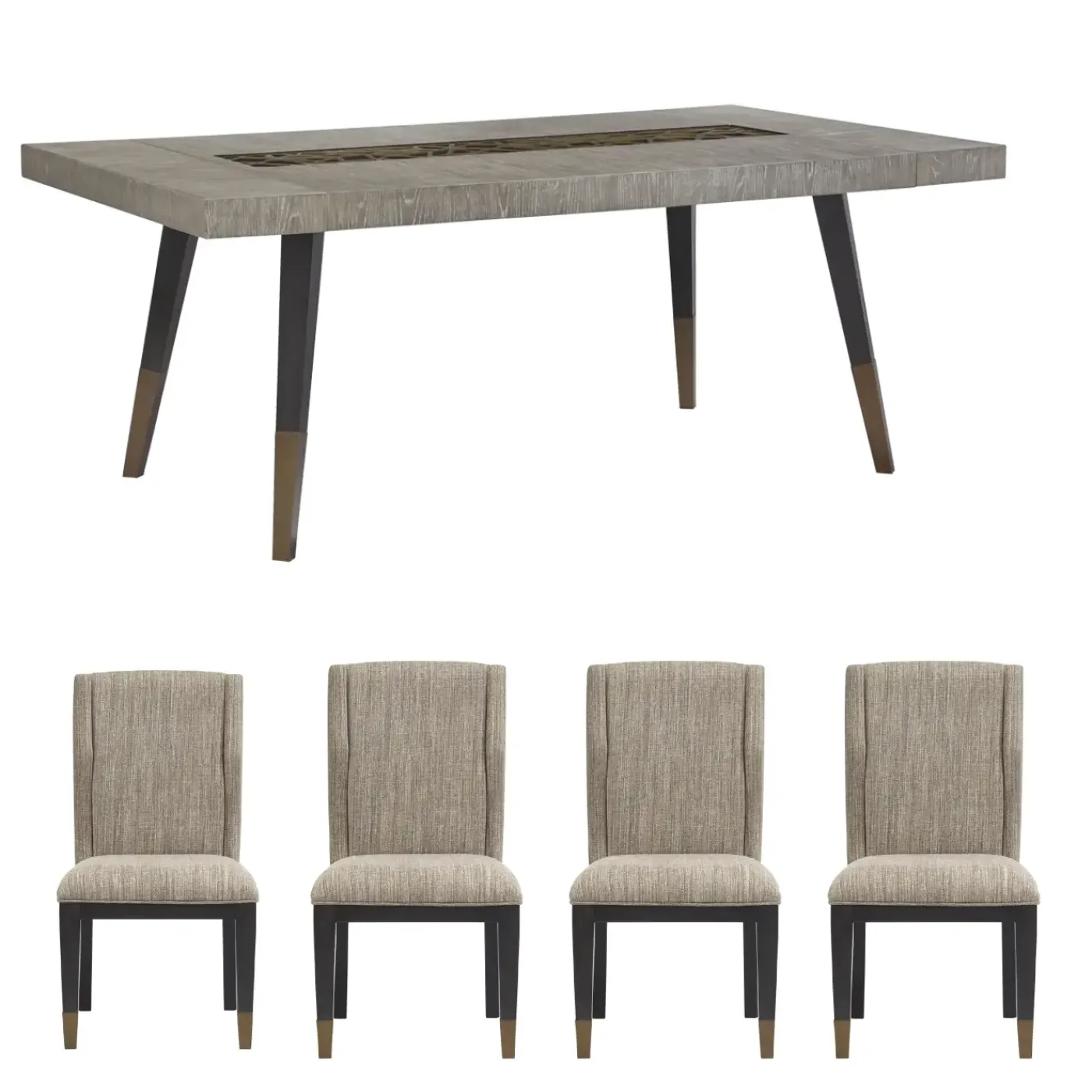 Paramount 5pc Dining Set: Extendable Table & 4 Chairs Dining Room Sets