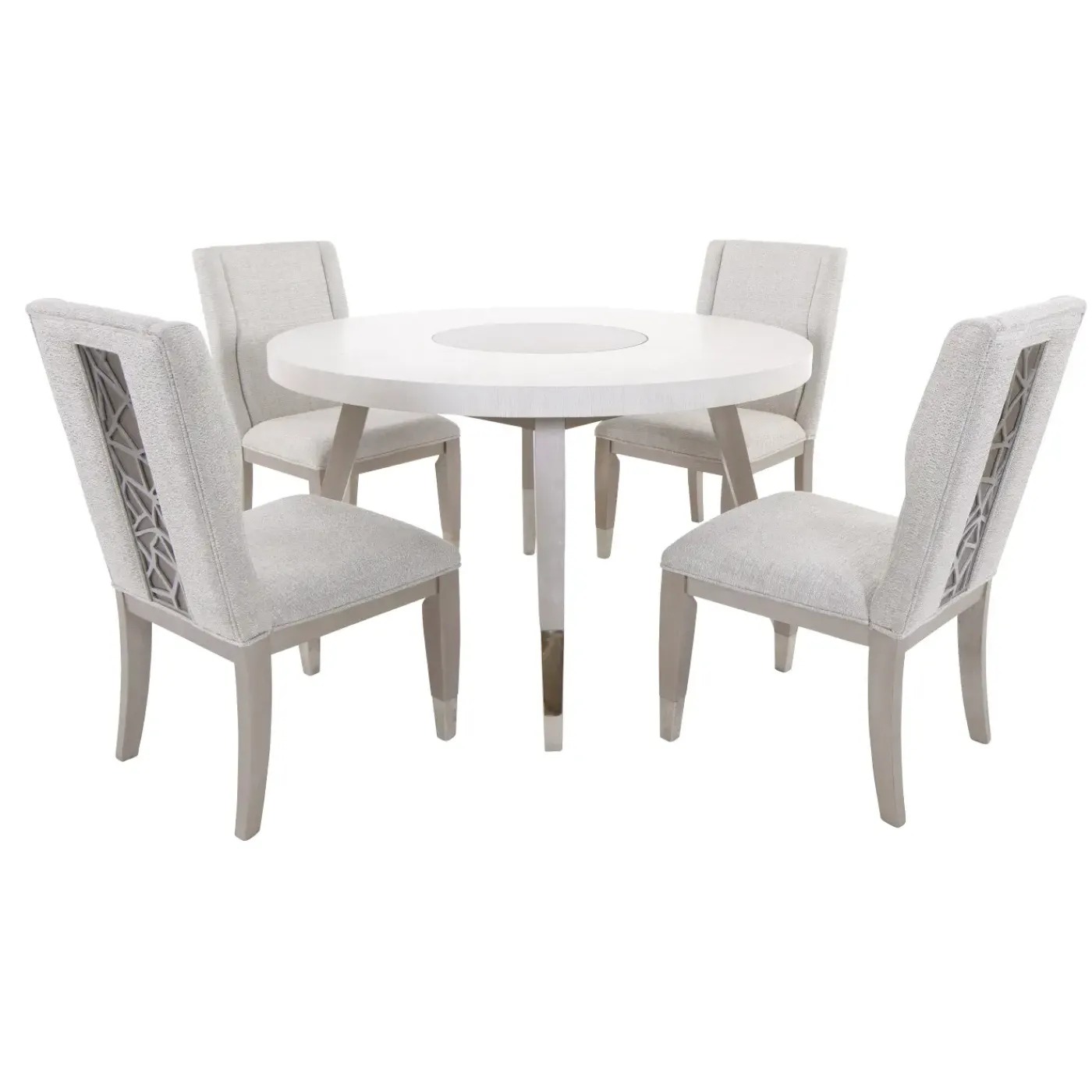 Clearance Paramount White Round Dining Set Dining Room Sets