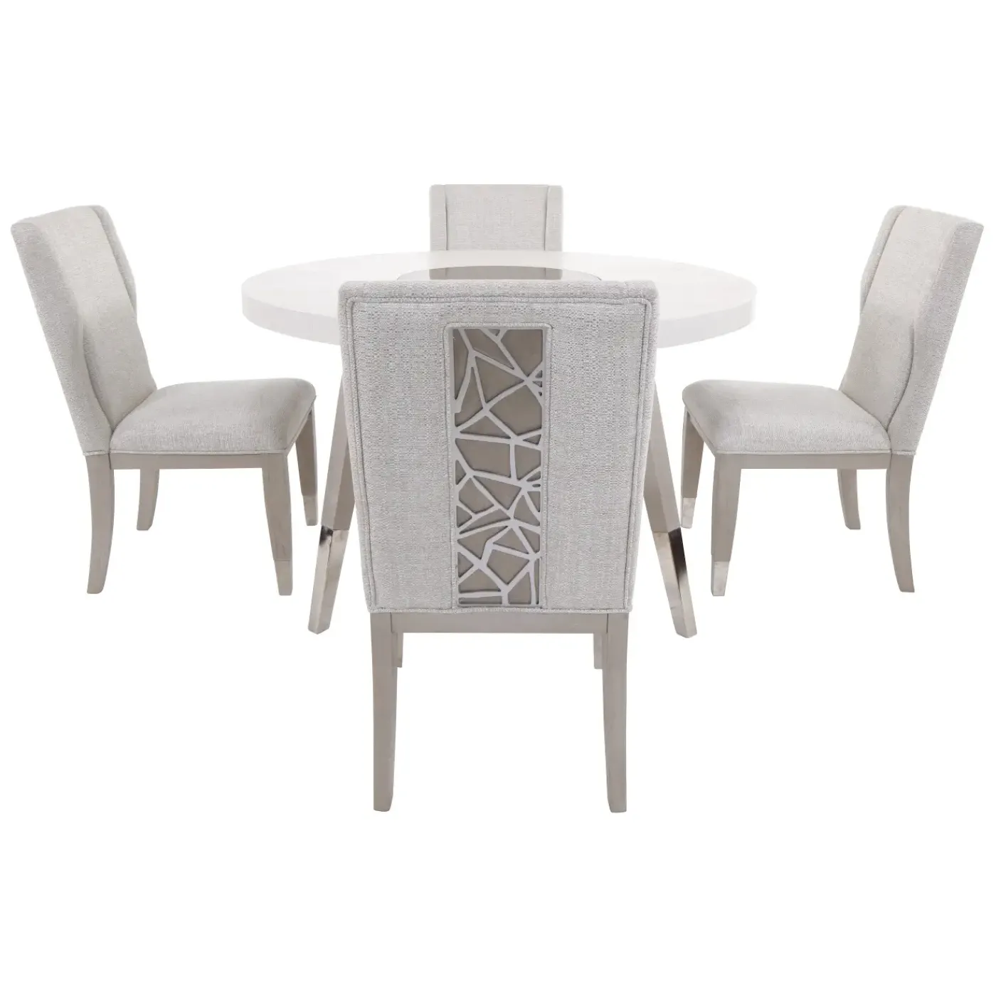 Clearance Paramount White Round Dining Set Dining Room Sets