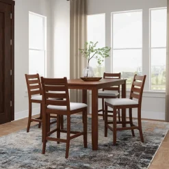 Clearance Paseo 5pc Set: Counter Table & 4 Stools Dining Room Sets
