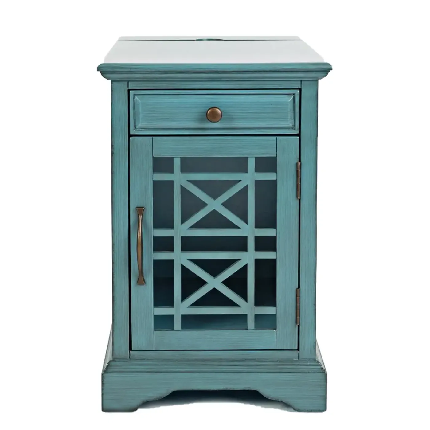 Best Pennington Chairside Table with Storage and Outlets Coffee & Cocktail Tables