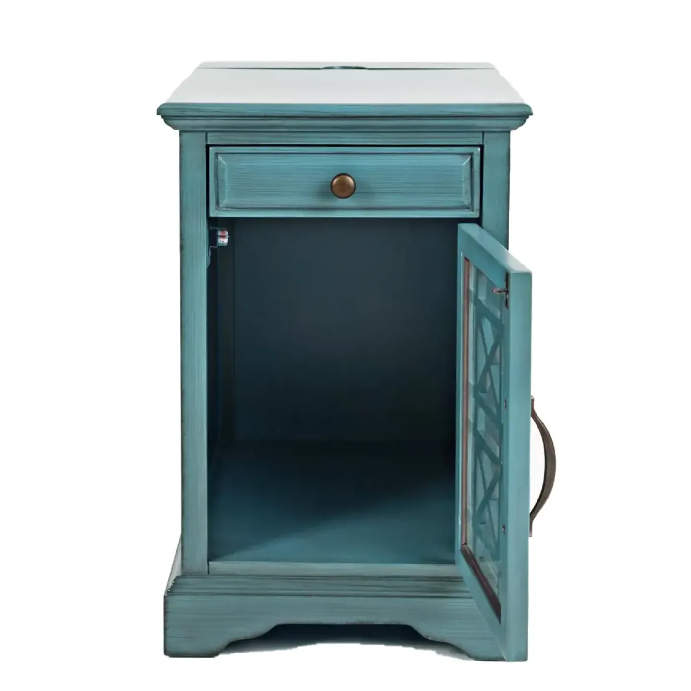 Best Pennington Chairside Table with Storage and Outlets Coffee & Cocktail Tables