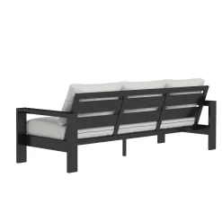 New Queensland 3pc Outdoor Seating Set: Sofa & 2 Rocker Lounge Chairs Outdoor Seating